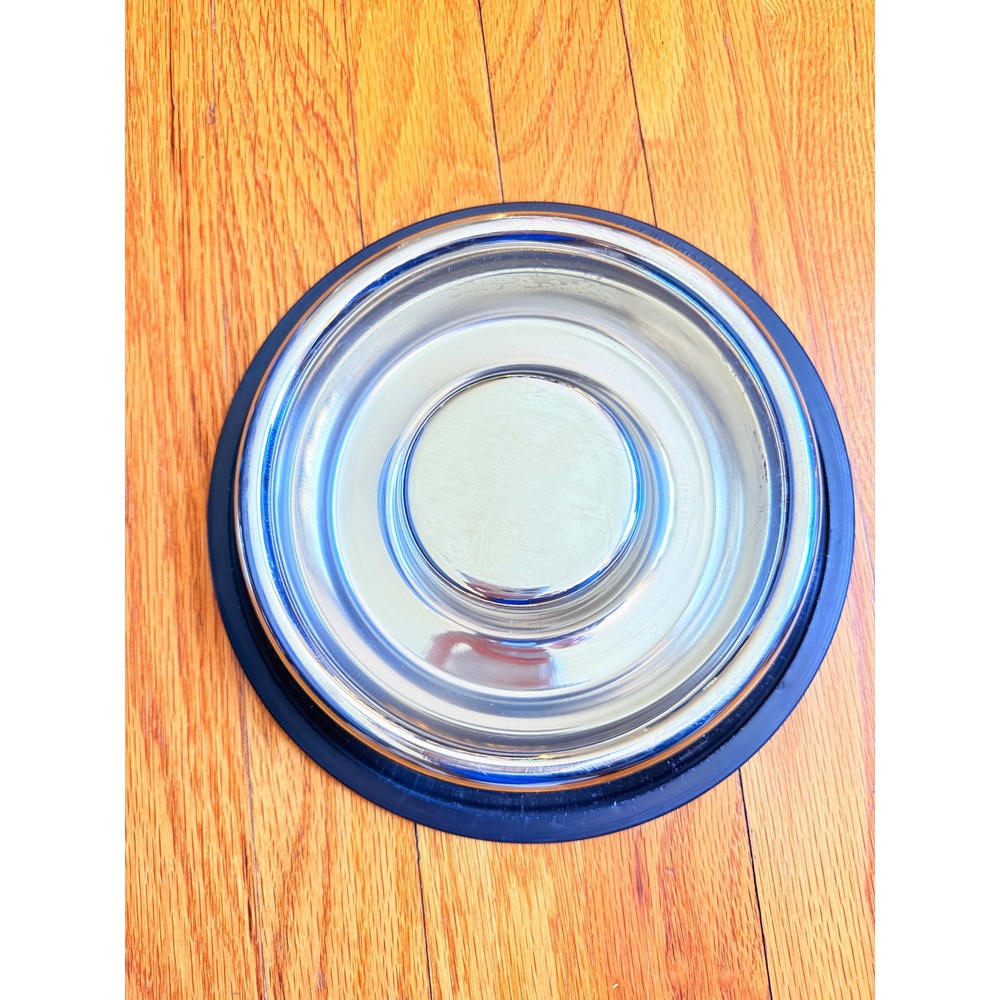 Iconic Pet Stainless Steel Slow Feeder Dog Bowl 12oz Small Anti Gulp Non Skid